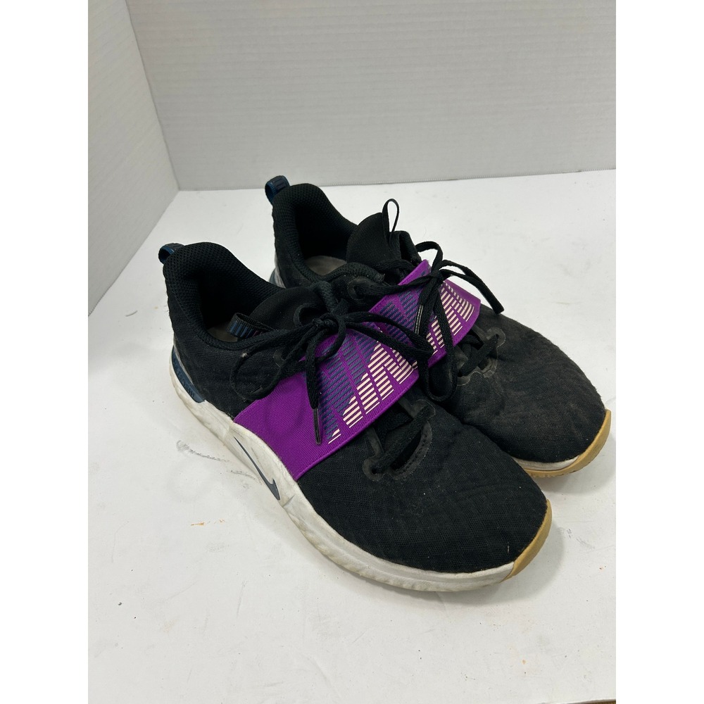 Nike Renew In-Season TR 9 Sneakers 8 Black Purple Training Gym Athleisure Sporty